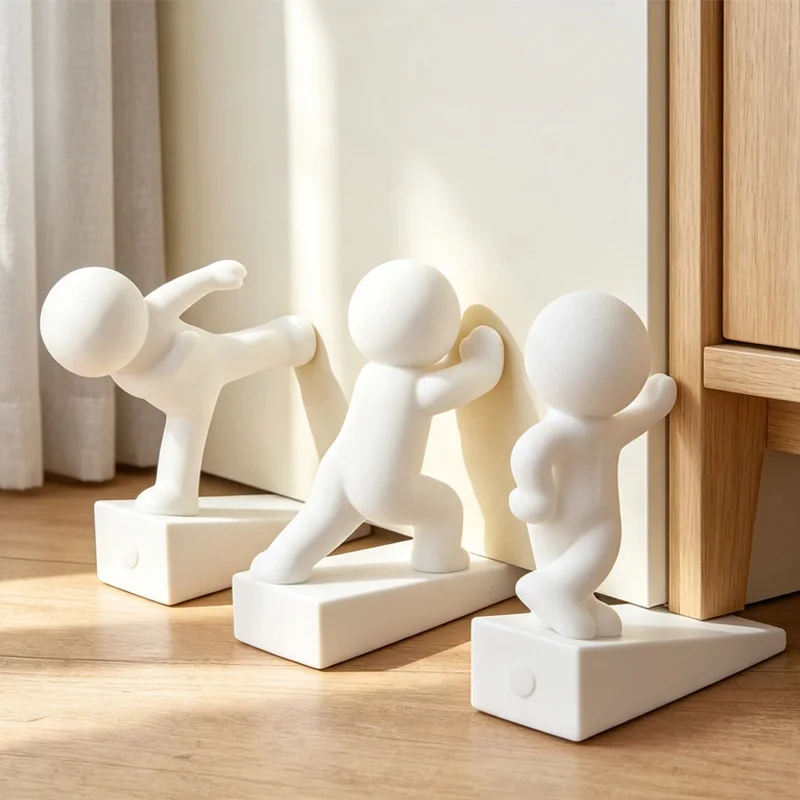Cute Decorative Door Stopper Anti Slip Base Protect Walls Flexible And Movable Door Stopper home Decoration Door Bumper For Home