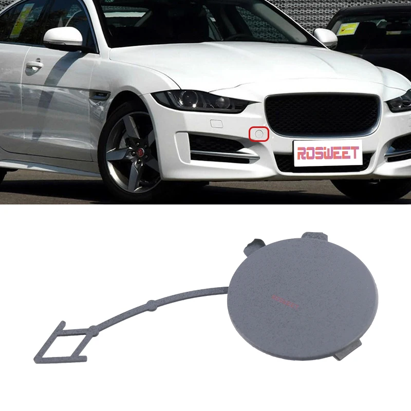 Car Front Bumper Tow Hook Cover T4N586 For Jaguar XE Trailer Towing Coupler Cap Car Front Trailer Cover Hook Cap Car Accessories