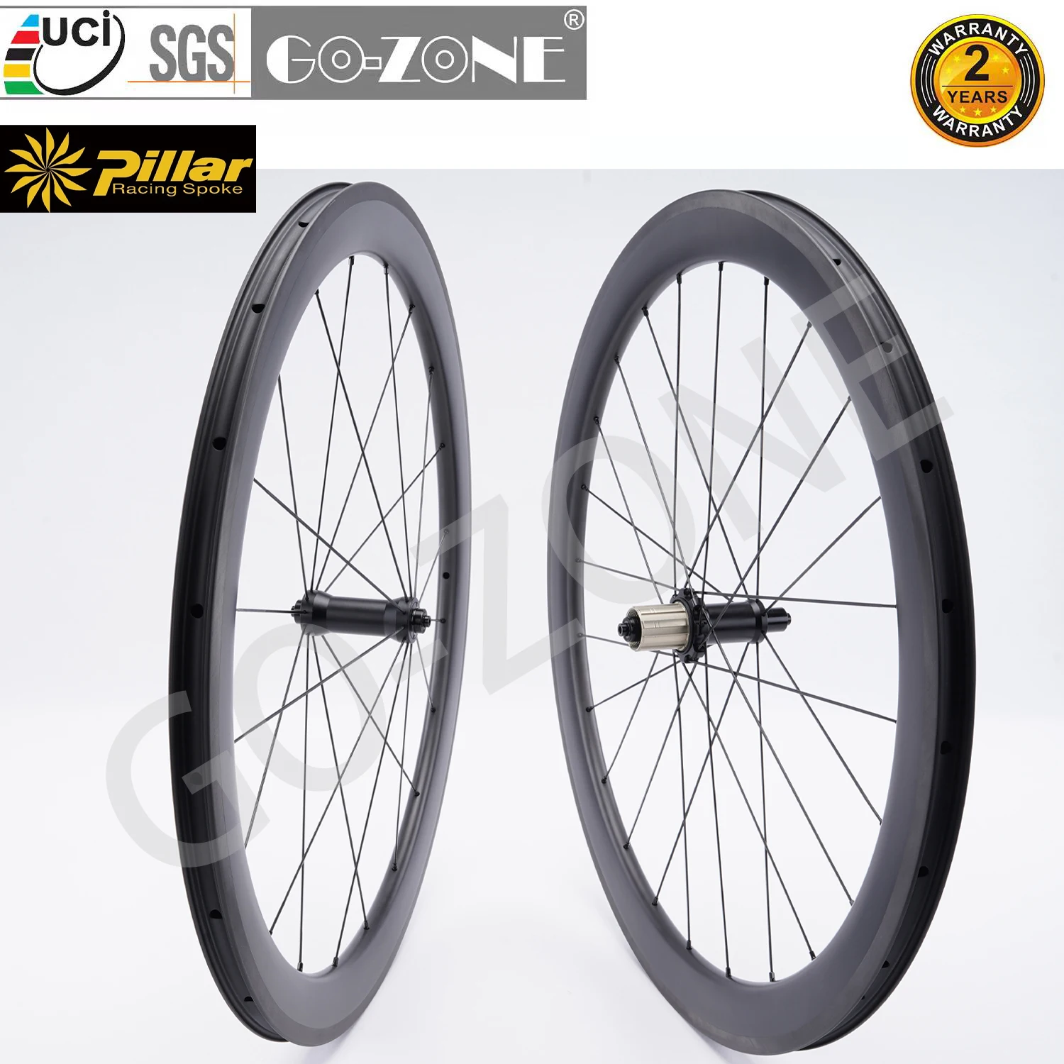 700c Carbon Road Wheelset Rim Brake Straight Pull Gozone R290 Pillar 1423 UCI Approved Normal / Ceramic Bearings Bicycle Wheels