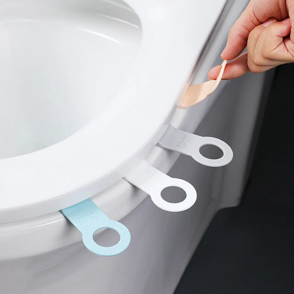 4Pcs Toilet Seat Cover Lifters Suction Cup Flexible Rubber Toilet Lid Handles Bathroom Accessory Closestool Tool
