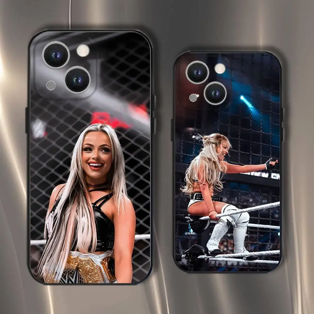 

W-WWE L-Liv Morgan Phone Case For iPhone 16,15,14,13,12,11,Pro,XS,Max,XR,Plus,E,SE4,Mini Black Soft Cover