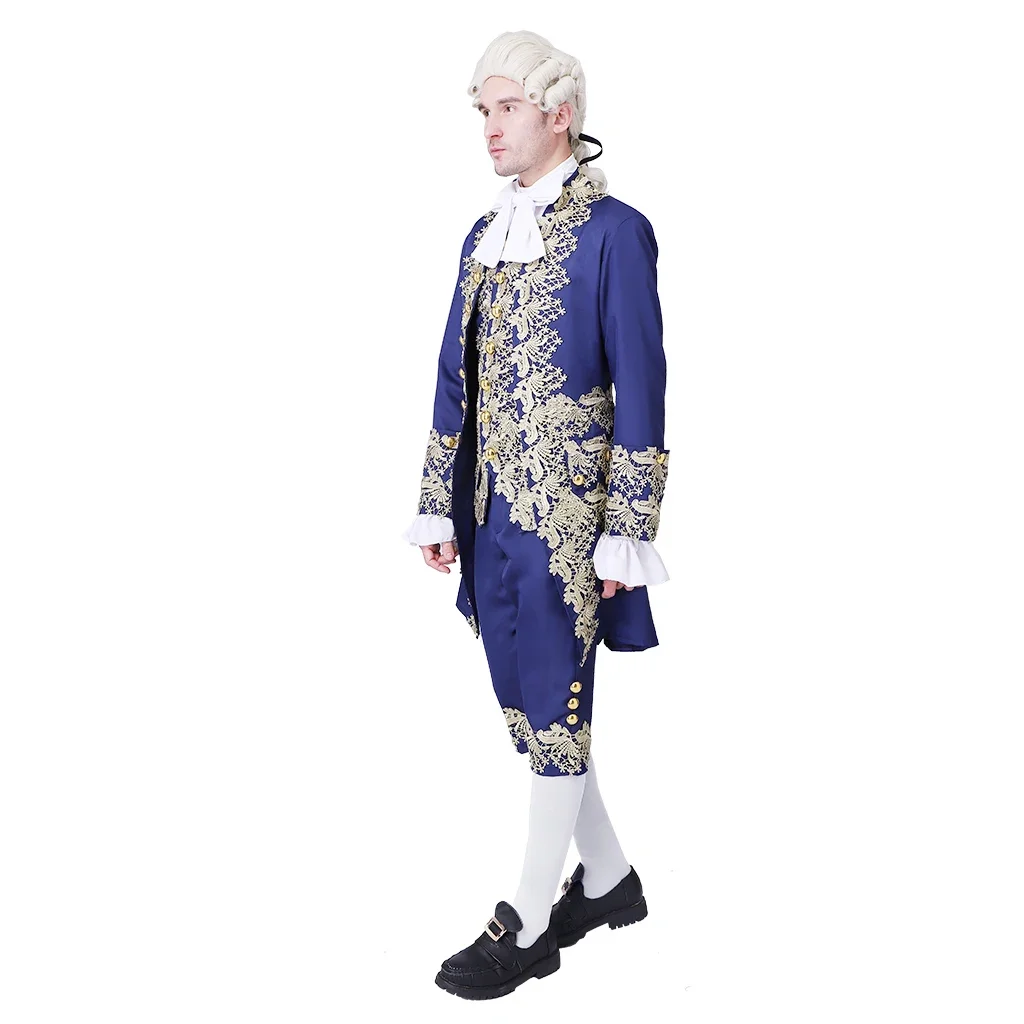 18th Century Men\'s Victorian Costume Regency Tailcoat Jacket Marie Antoinette Costume Suit Halloween Partywear Costume Outfit