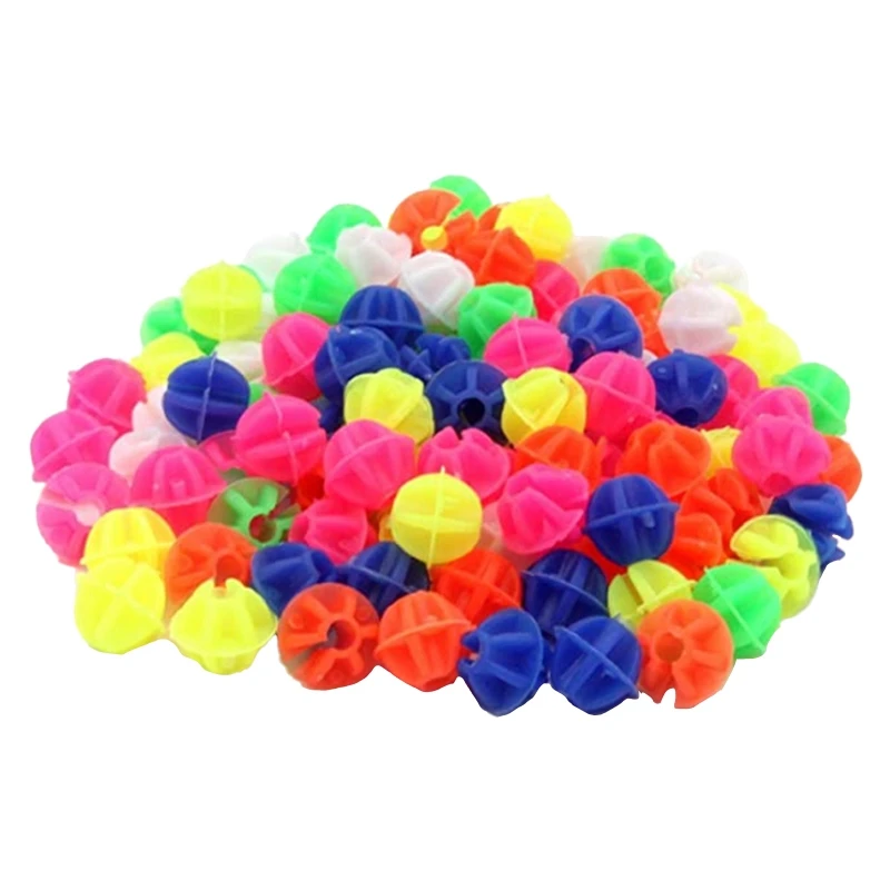 108Pcs Bicycle Round Decorative Colored Beads Spokes Decorations Plastic Cilp Spoke Beads