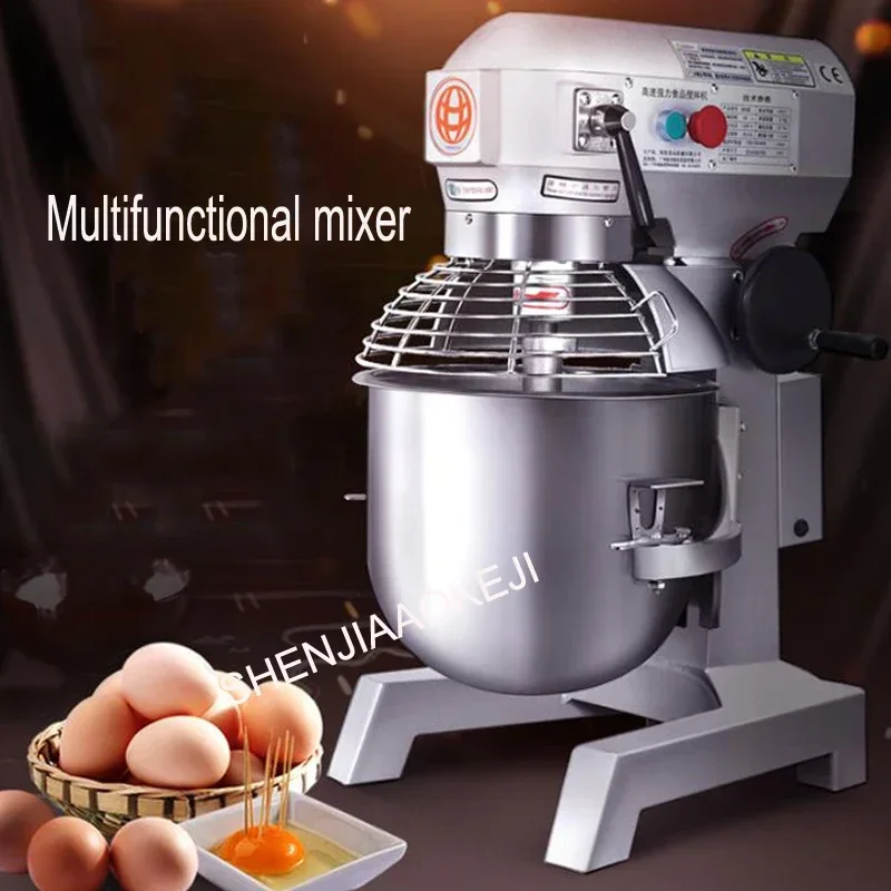 B20B 3kg Dough Mixer 20L Automatic electric Dough stirring machine Kneading egg beater 220V Food Mixers