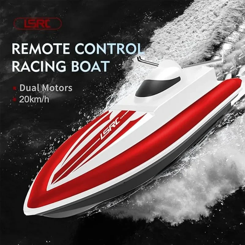 

25KM/H high Speed Yacht Wheel Boat Dual Motor 2.4G Portable Remote Control Boat 35min Long Range RC Boats