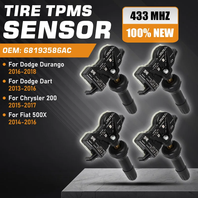 

Tire Pressure Monitor Sensor TPMS For Dodge Durango 2016-2018 Fiat 500X 2014-2016 Dodge Dart 2013-2016 Chrysler 200 2015-2017