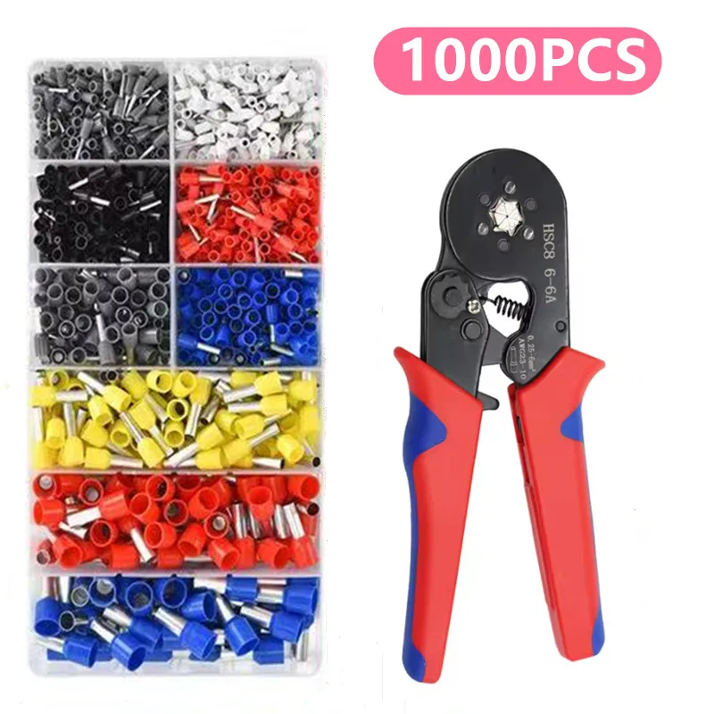 Electrical Crimp Pliers HSC8 6-6A 0.25-6mm² Mini High Precision Clamp Sets Ferrule Tubular Connecting Terminal Crimping Tools