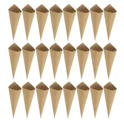 120pcs Decor Wedding Confetti Petal Vellum Paper Flower Cones Confetti Cones Wedding Petal Kraft Paper Flower Cones Favor Gifts