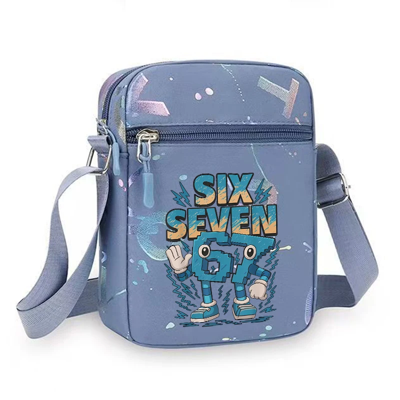 67 Six Seven Italian Brain Rot Mobile Phone Bag Mini Nylon Crossody Cell Phone Cash Messenger Bag Wallet Coin Purse ShoulderBag view 2