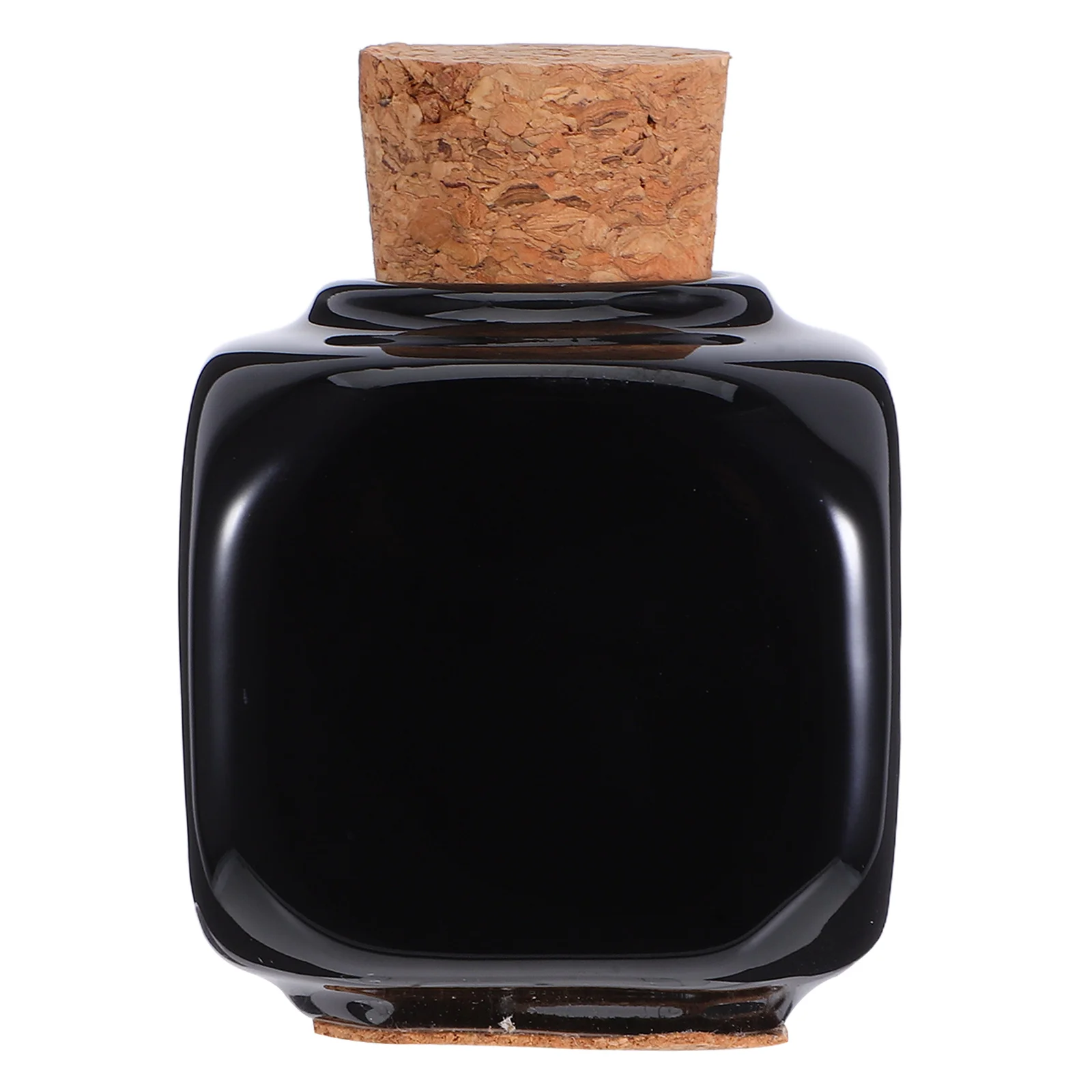 Bottiglia di accessori per manicure in ceramica premium Contenitore per liquidi per unghie riutilizzabile nero per rimuovere lo smalto, compatto, adatto ai viaggi