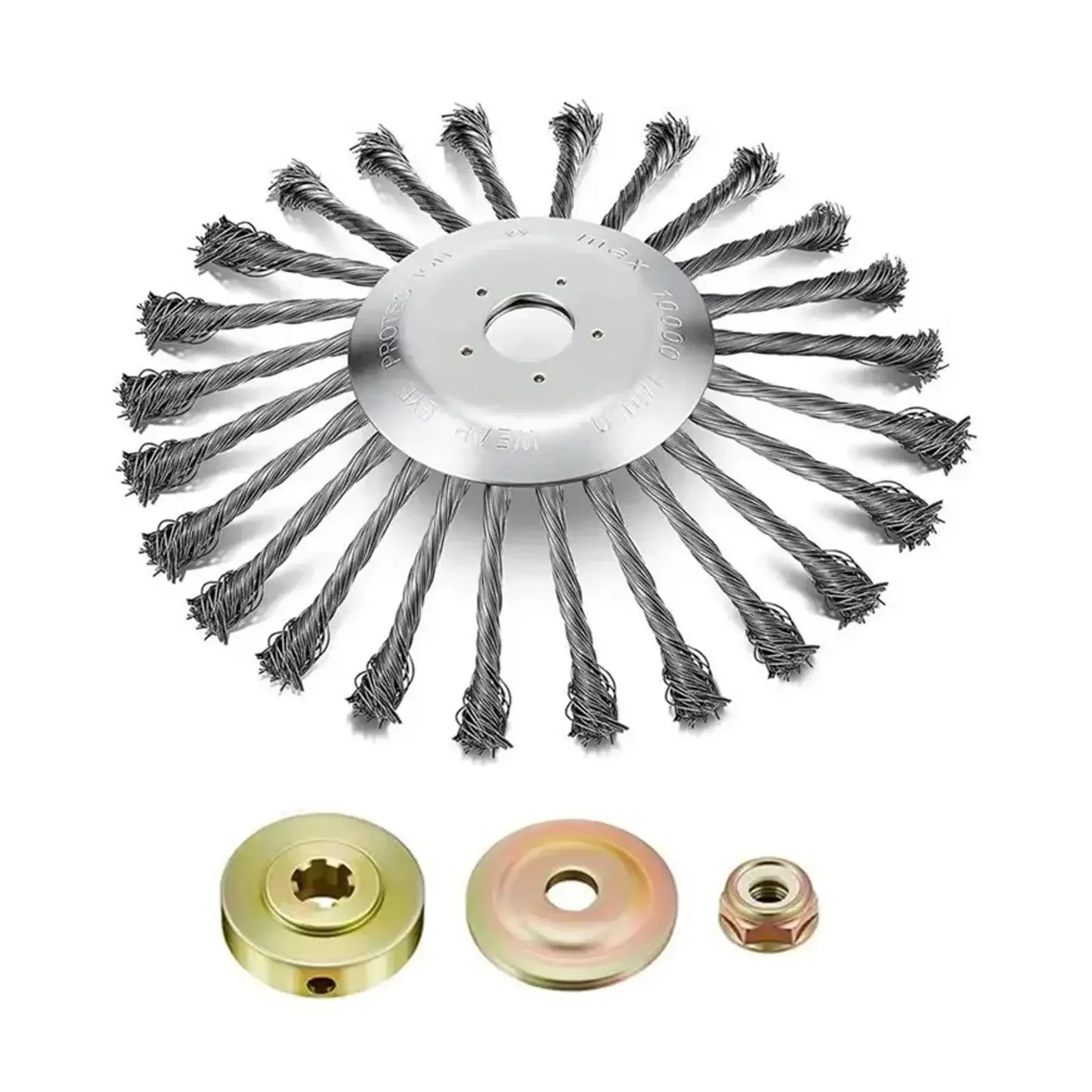 Weed Wacker Replacement Heads,Steel Wire Trimmer Head,Duty Weed Brush Cutter Attachment for Electric & Cordless String Trimmers,ldeal for Grass,Moss & Rust Removal.