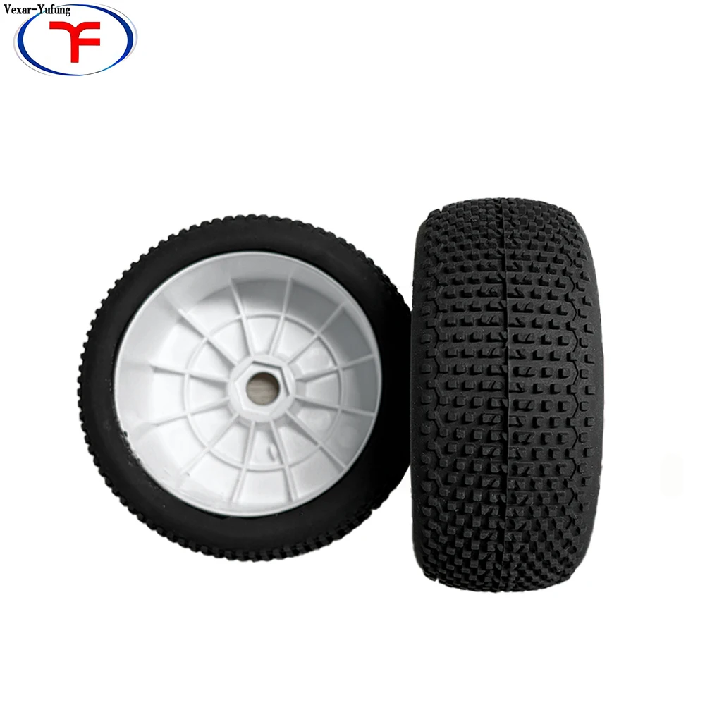 4PCS 1/8 RC Buggy Medium Rubber Tires With Sponge Insert 17mm Hex Hub High Grip Durable Off Road Tyres for ARRMA Typhon Losi HSP