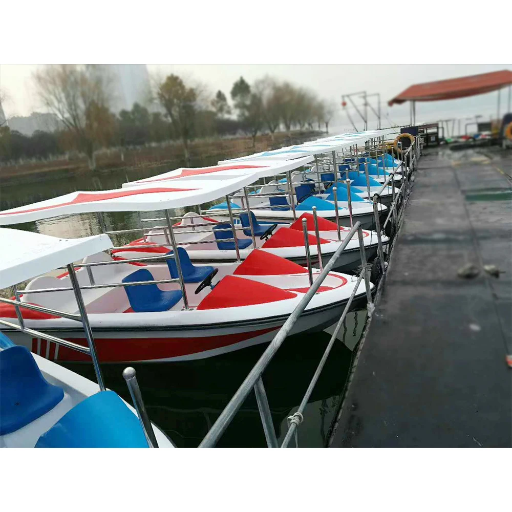 Fiberglass water equipment electric battery boat water park electric water car boat