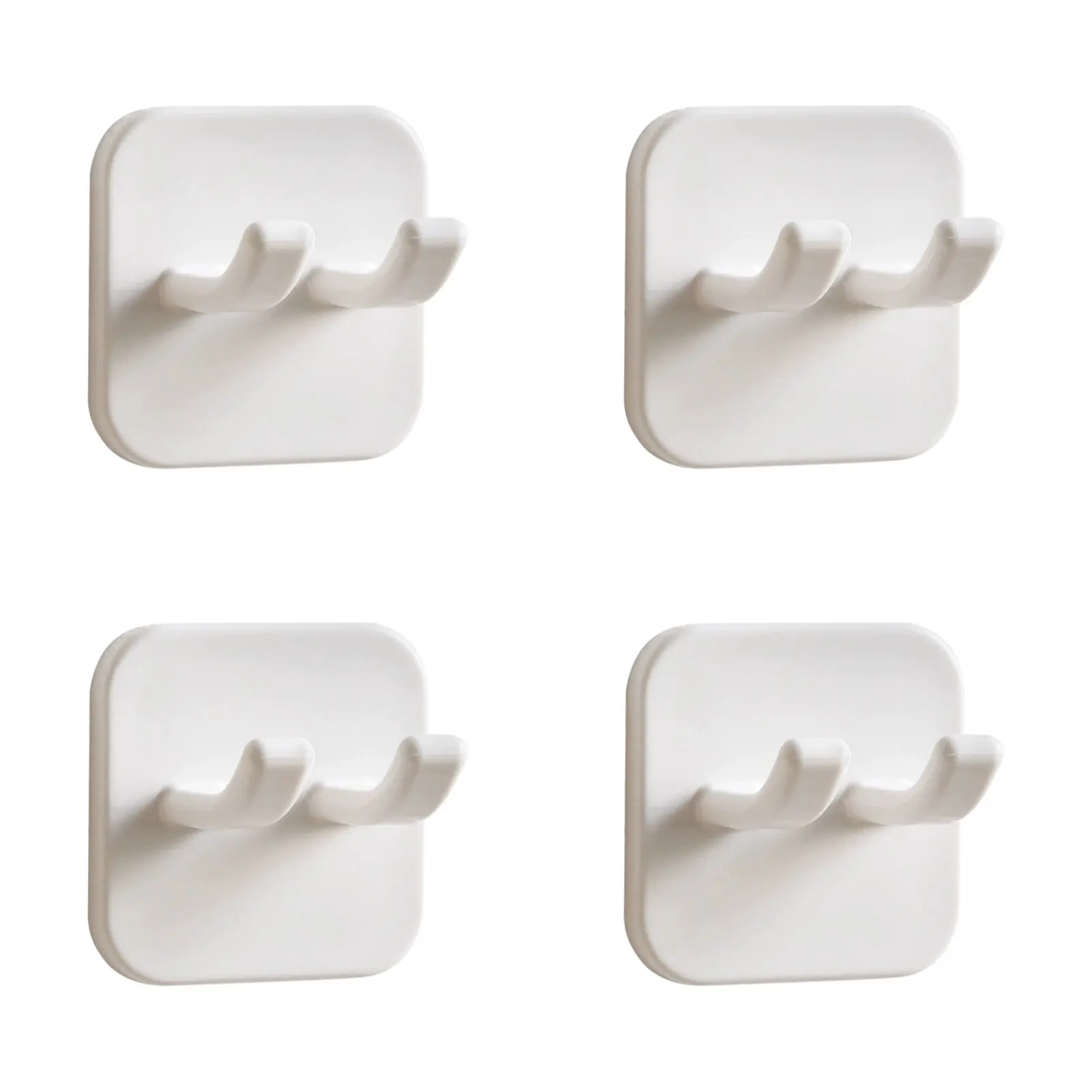 4pieces Wall-Mounted Adhesive Hook Easy Installation Suitable For All Settings Versatile Usage