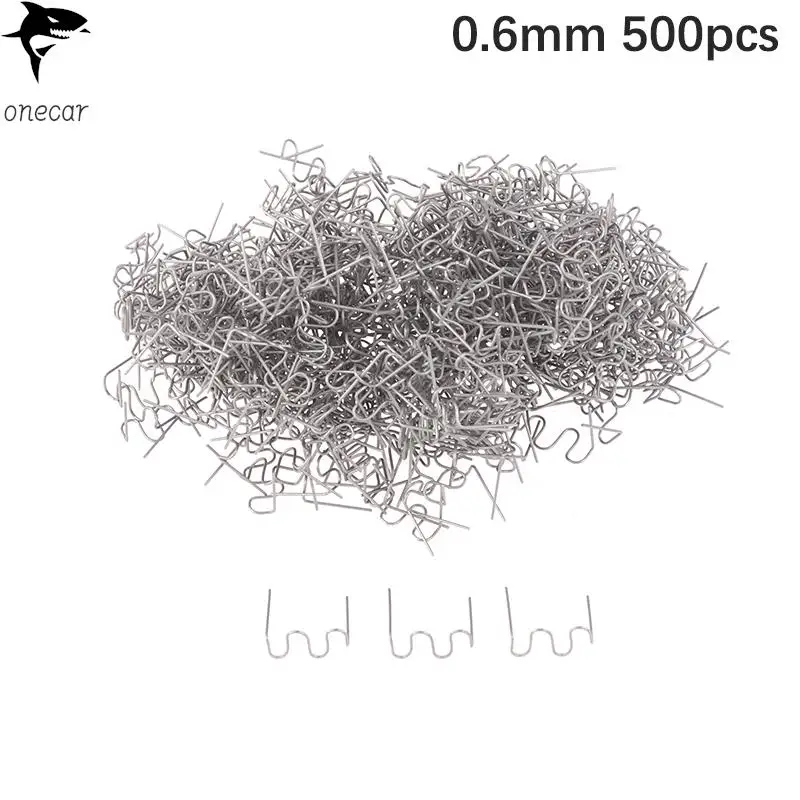 500Pcs 0.6/0.8mm Hot Stapler Staples For Plastic Welder Plastic Repair Standard Pre Cut Wave Staples Welding Soldering Tools