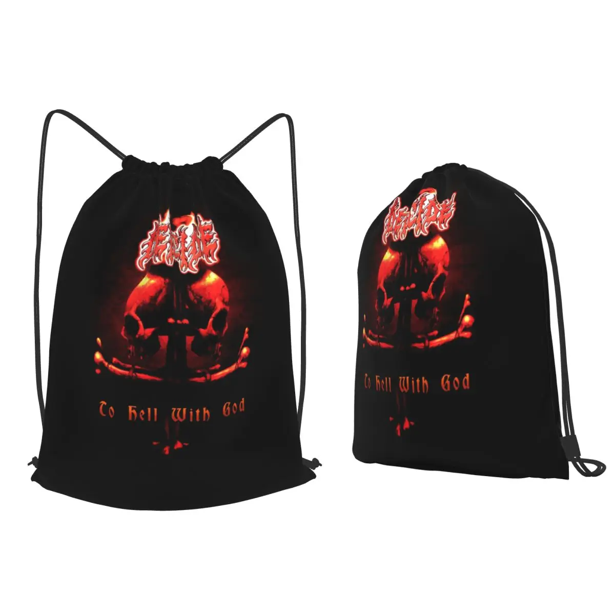 

Deicide Backpacks Multi-function Drawstring Bundle Pocket Sports Bag Book Bags for Man Woman Students
