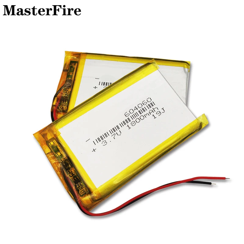 2-10PCS 604060 3.7V 1800mah Rechargeable Lithium Polymer Battery for GPS Navigator Bluetooth Speaker Driving Recorder PAD Cell