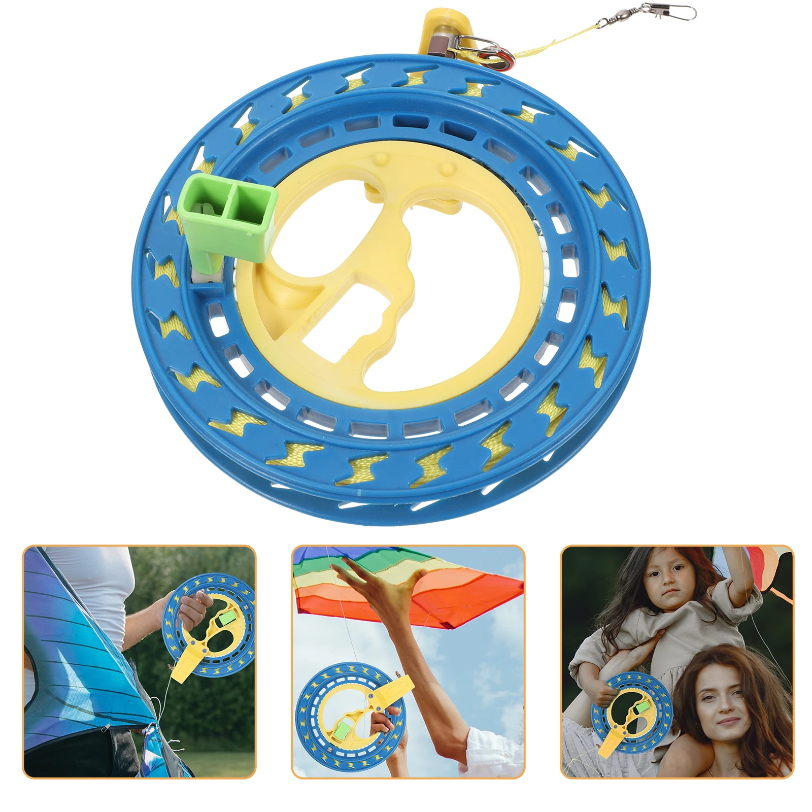 Plastic Kite Flying Handrem Lijn Reel Winding Machine Ratchet Lock Kind