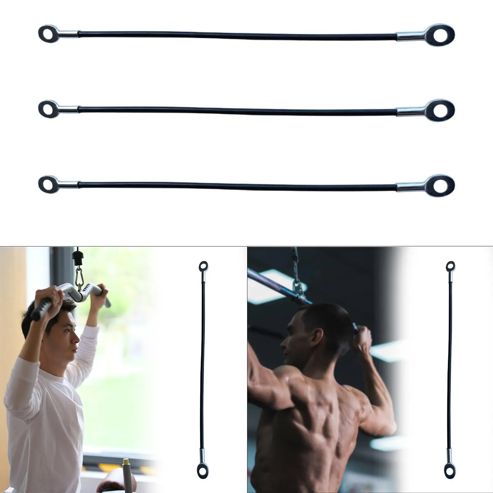 

Fitness Pulley Cable Extension Cable Pulley Attachment Premium Wrists Arms Forearms Training DIY Portable Steel Wire Rope 5mm