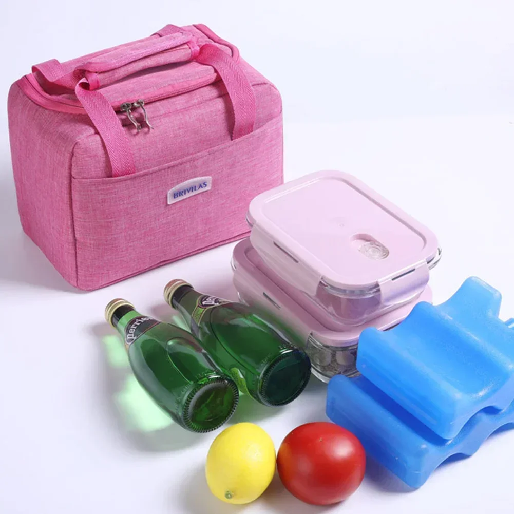 Portable Lunch Bag New Thermal Insulated Lunch Box Tote Cooler Handbag Bento Pouch Dinner Container School Food Storage Bags