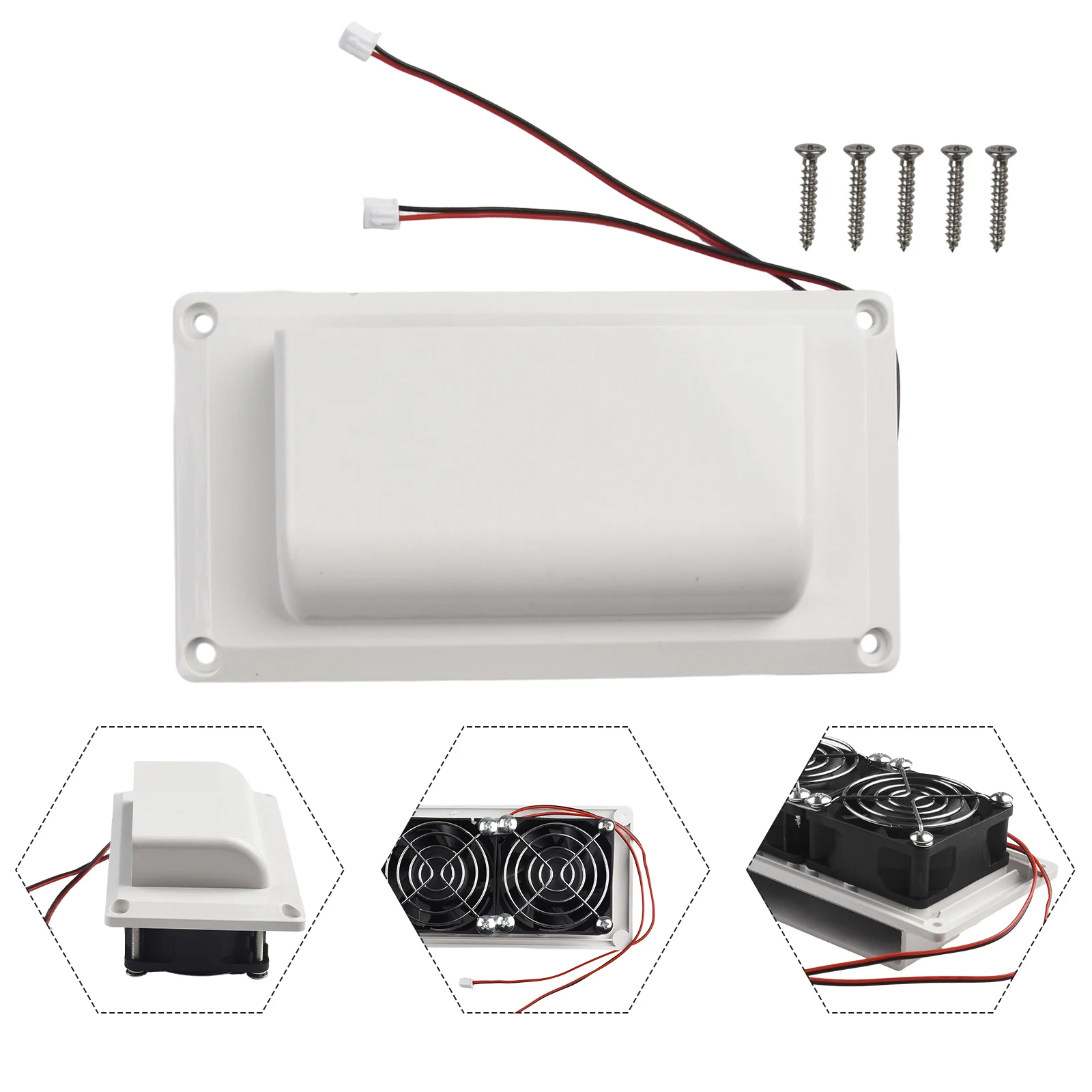 1pc ventola di scarico RV Side Air Vent ventilazione ventola di scarico Caravan Camper rimorchio per Camper 12v 6w nero/bianco ventola di scarico