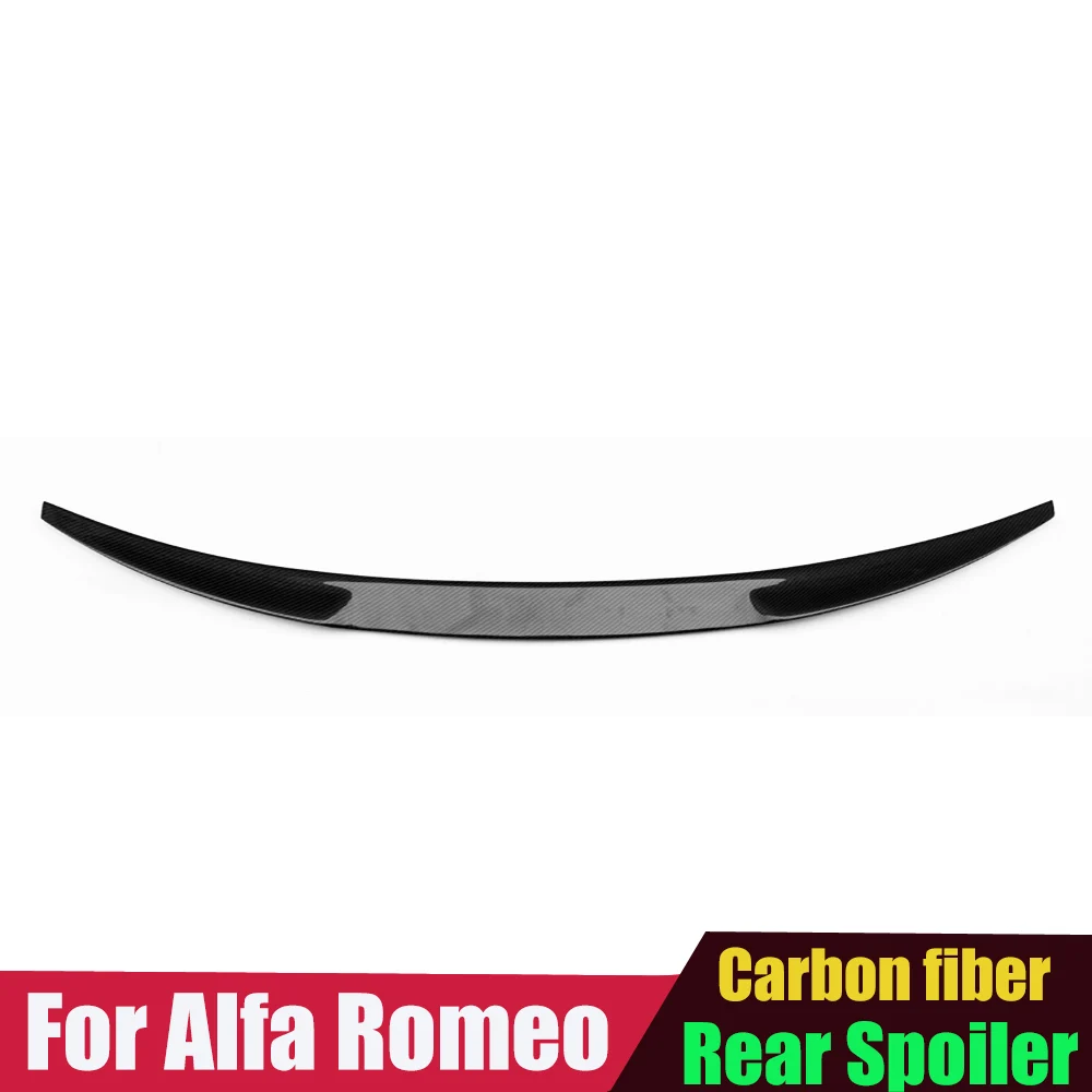 Carbon Fiber Rear Trunk Wings Spoiler for Alfa Romeo Giulia Quadrifoglio 2015-2019 4 Door Sedan