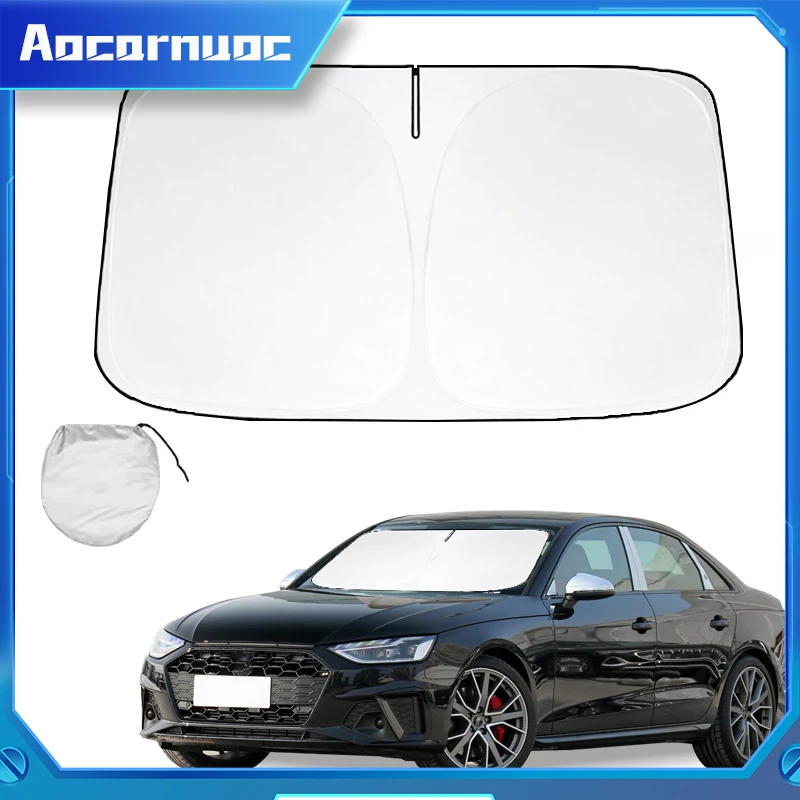 

Folding For Audi A4 S4 RS4 B8 Sedan Avant 2008-2015 Car Window Sunshade Cover Sun Shade Windshield Visor Protector Windscreen