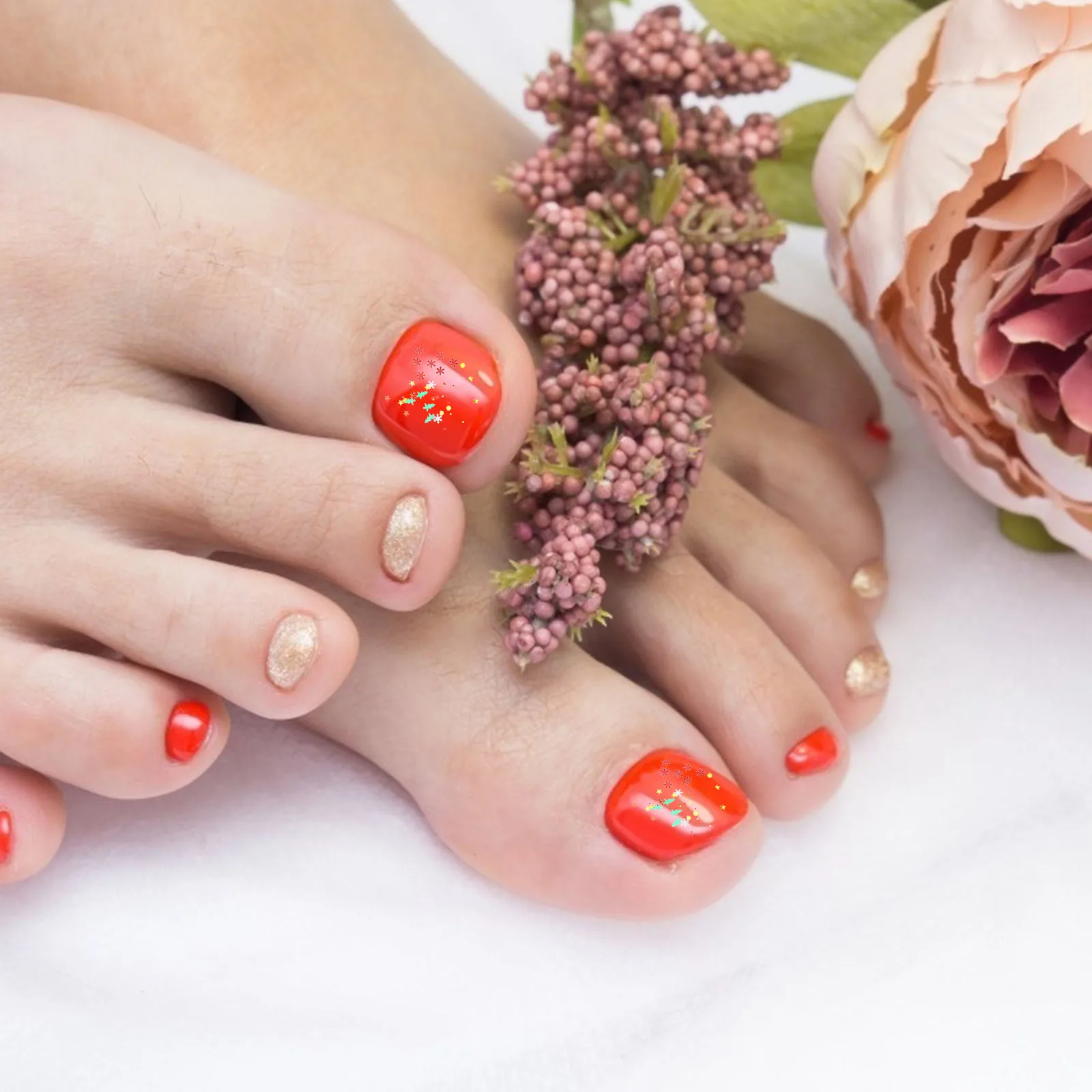 

3 коробки, материал с блестками, гвоздь, снежинка, хлопья, украшение, рождественские блестящие конфетти