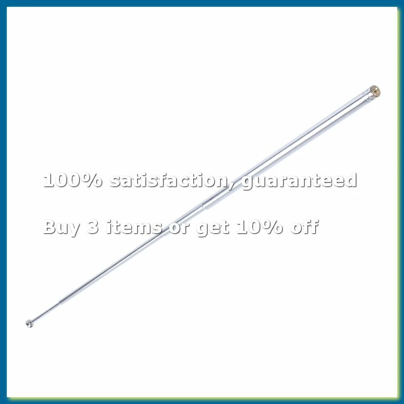 9Pack X(96cm Length 7 Section Telescoping Stainless Steel AM FM Radio TV Antenna)