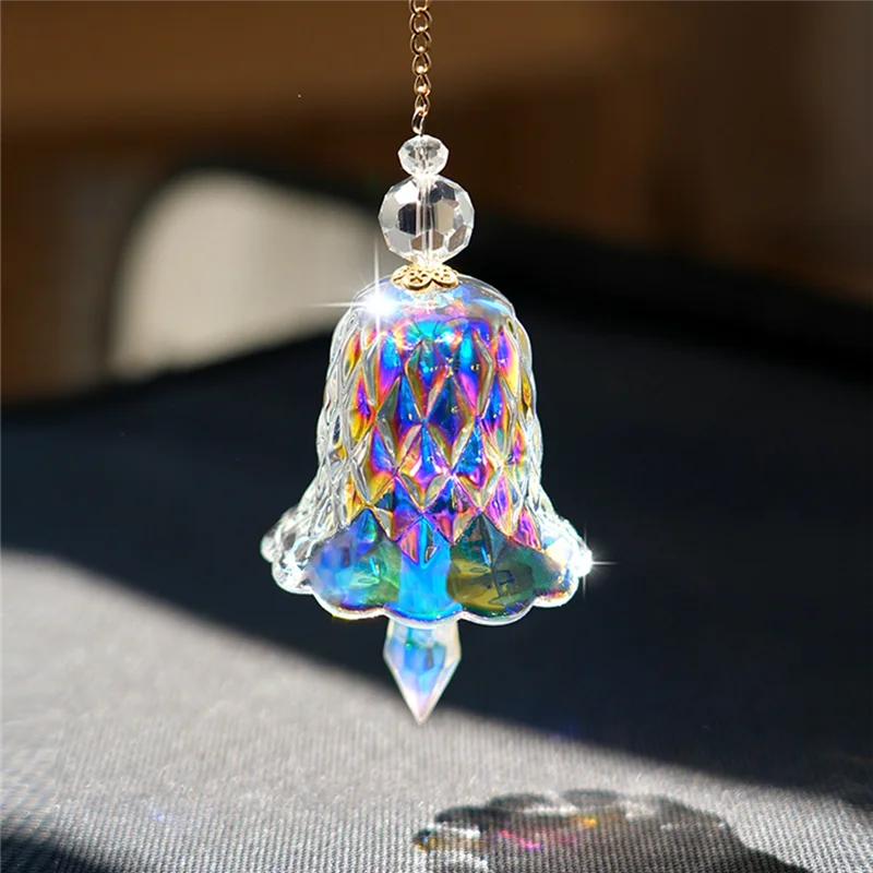 

A03F-Wind Chime Window Hanging Bell Glass Pendant Sun Catcher Home Decoration Garden Decoration