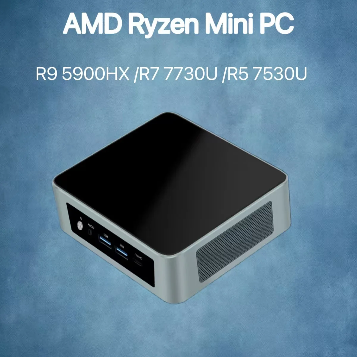 Factory AMD Mini PC Ryzen 9 5900HX R7 7730U R5 7530U 2x DDR4 NVMe 2x LAN Windows 11 Pro Desktop Mini Gaming Computer WiFi6E