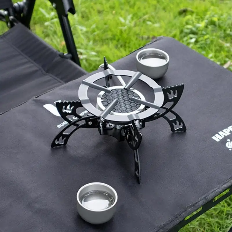Compacts Foldable Camp Stove Burners Adjustable Flame Mode Stable 4 Leg Structure Windproof Outdoor Cooking Equipment Survival G