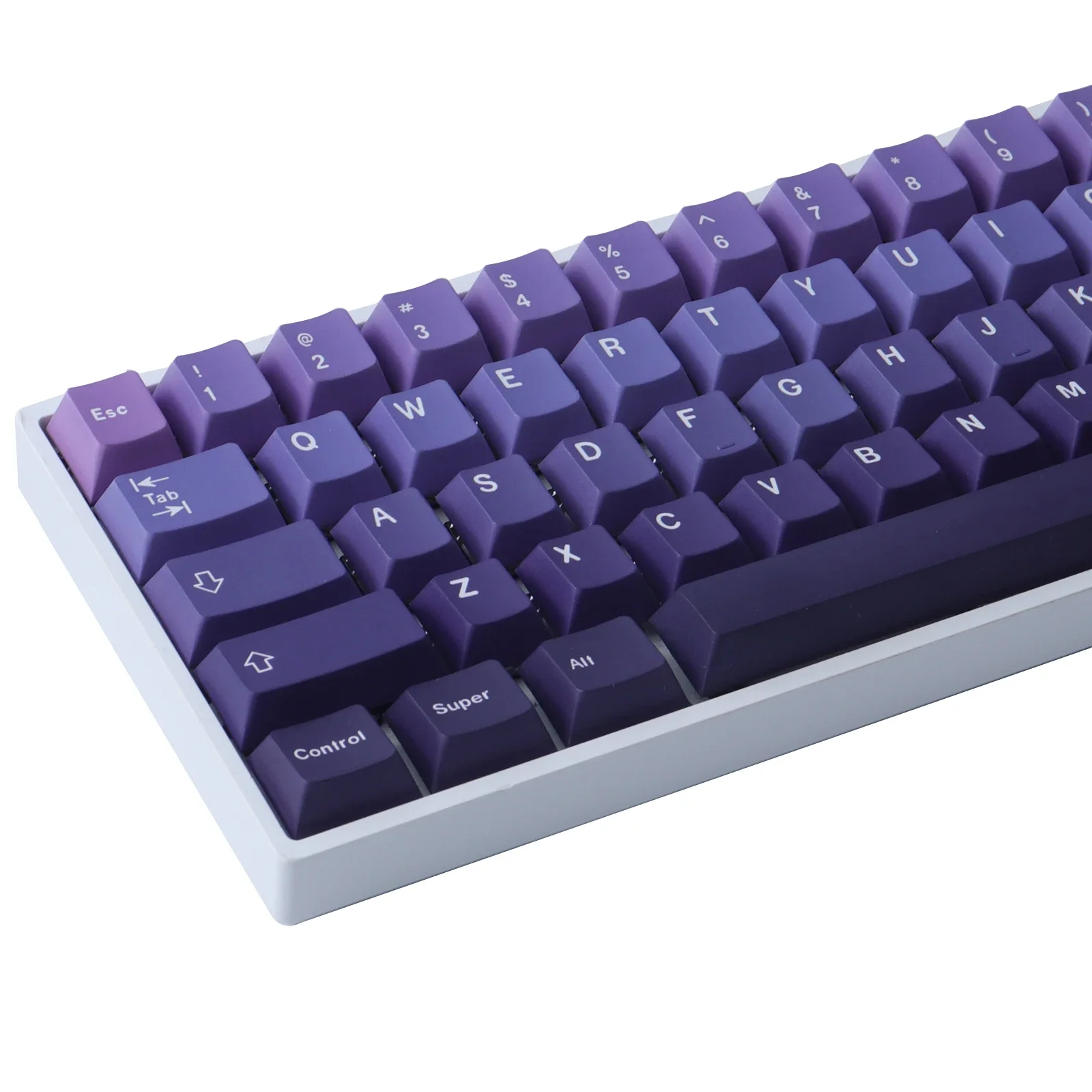 Polar day purple and blue gradual change keycap, 126 key PBT keycap Cherry original height five-sided sublimation process