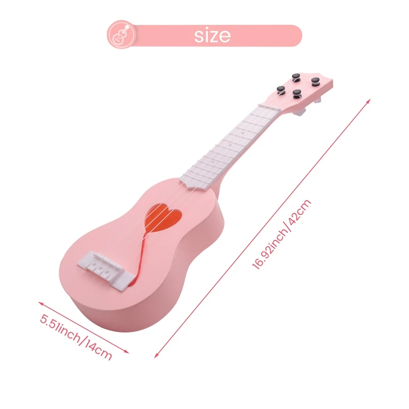 Ukelele de juguete para principiantes, guitarra para niños, instrumento Musical educativo, Mini ukelele lindo