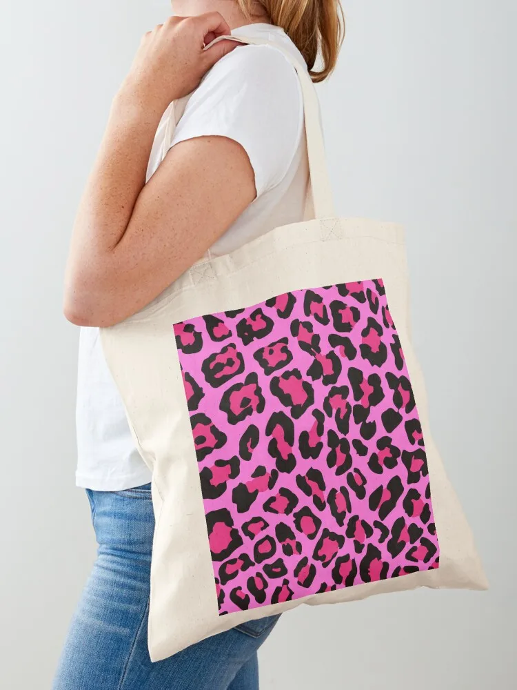 

Hot Pink Leopard Print Tote Bag hand bag handbag tote bag women Women's beach bags