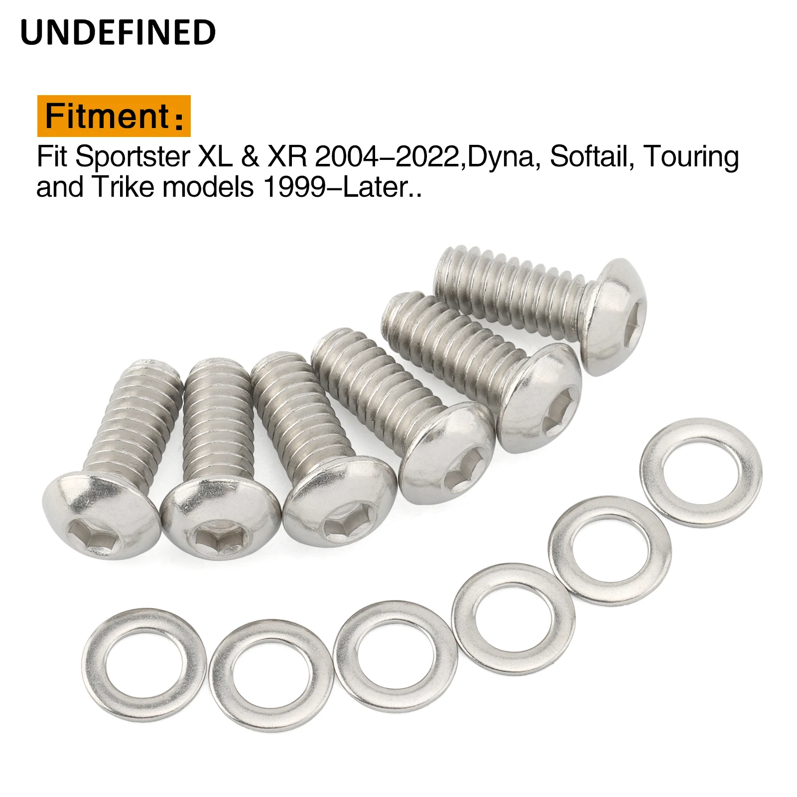 Motorcycle Stainless Derby Cover Screw Bolt & Washers For Harley Touring Dyna Softail Sportster XL883 1200 2004-2022