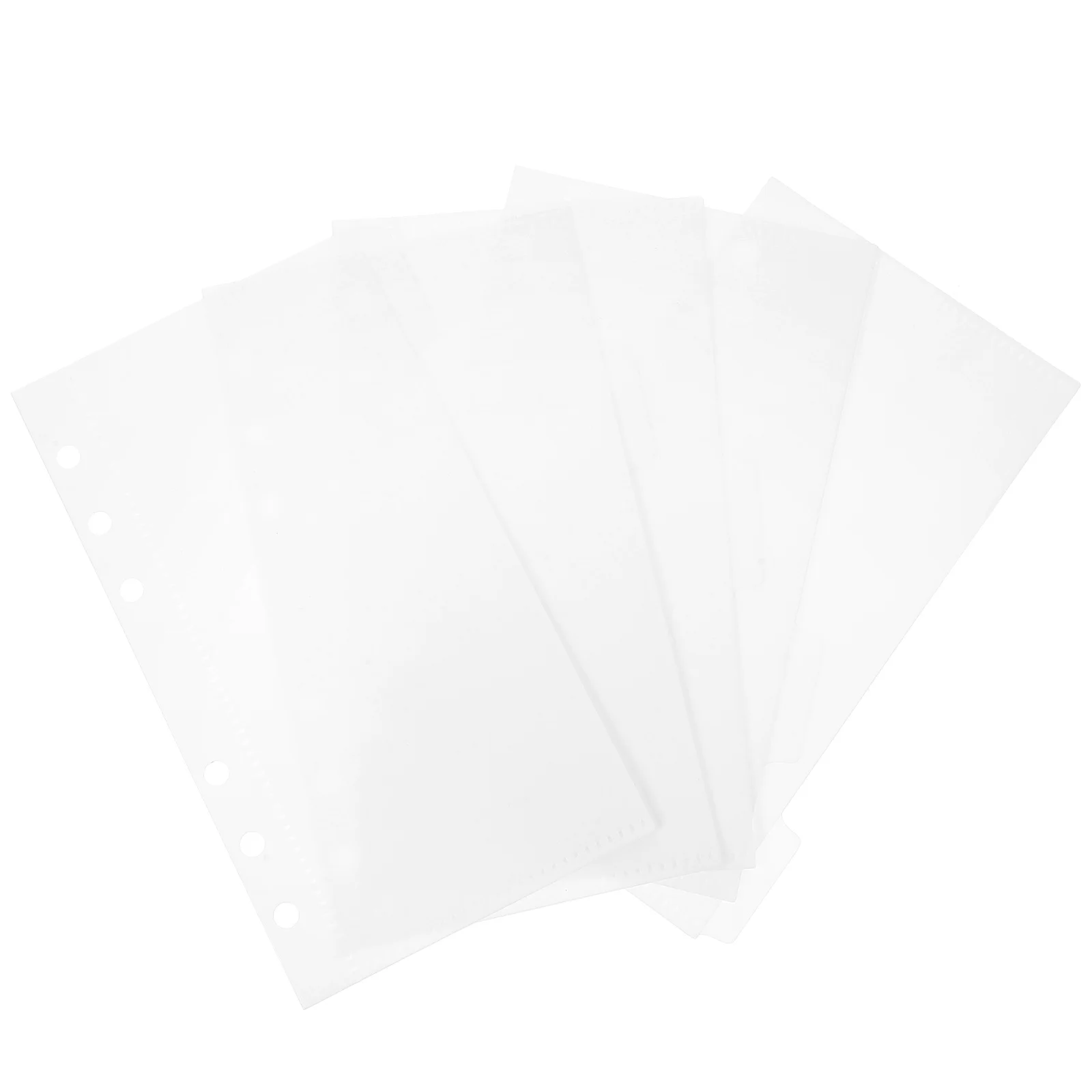 

5pcs Replaceable Budget Pockets Portable Multi-Use Binder Pocket Inserts For Budget Book Small Reusable Loose Leaf Pocket