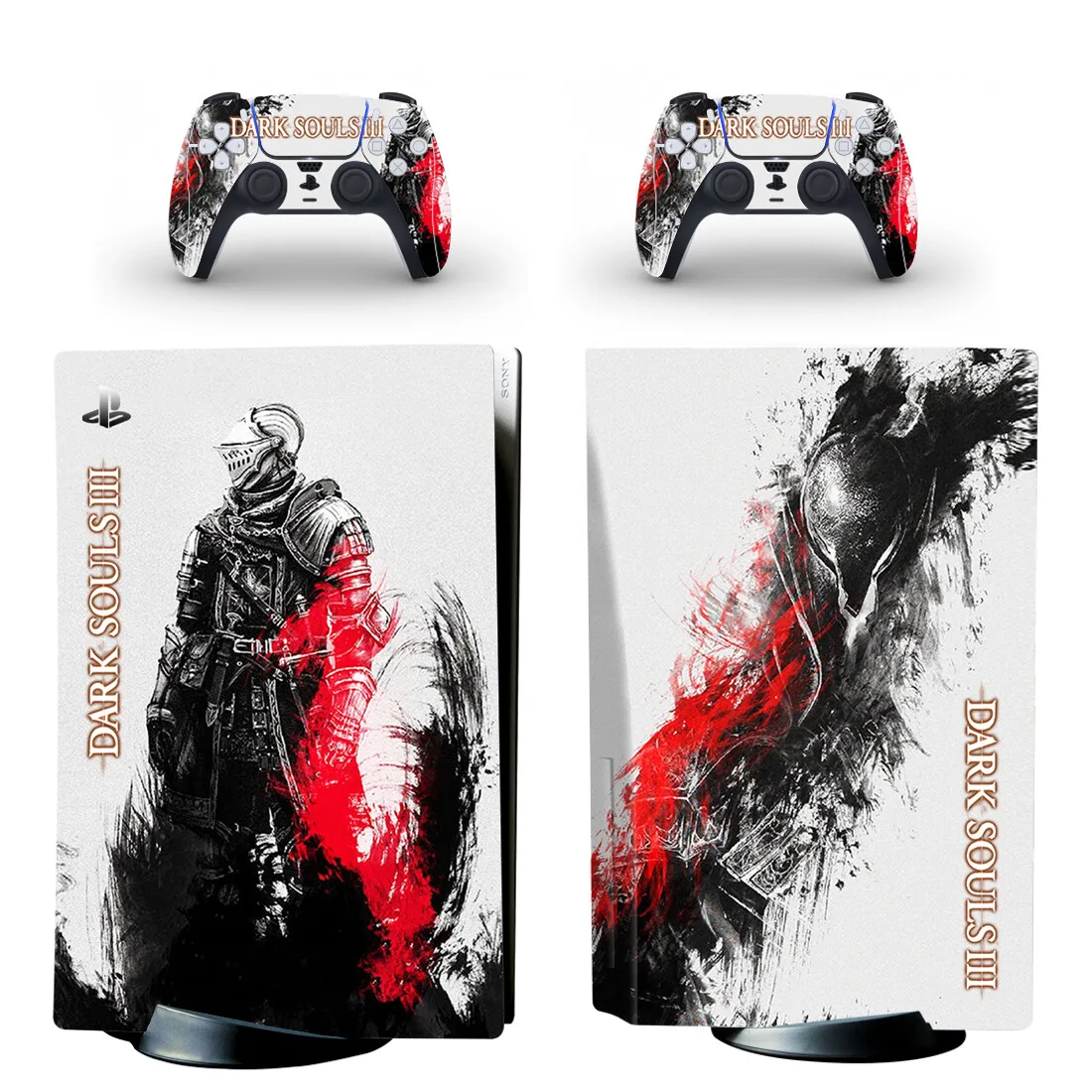 Dark Souls PS5 Disc Skin Sticker Decal Cover for Console and 2 Controllers PS5 Disk Skin Sticker Vinyl