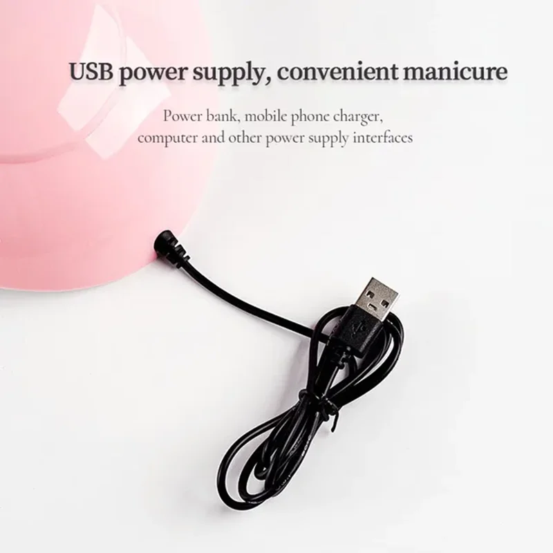 18 LED 54W Lampada per asciugare le unghie 30s Macchina per manicure intelligente ad asciugatura rapida Piccolo portatile USB 30/60/90s Temporizzazione UV Lampada per unghie Strumenti per asciugare
