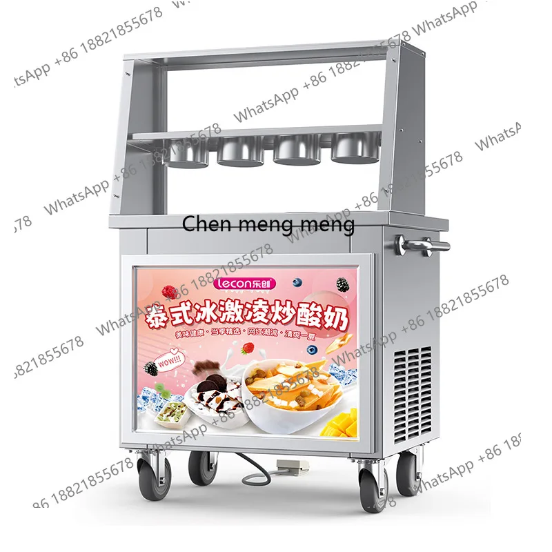 

Commercial Fried Yogurt Fried Milk Fruit Machine Round Flat Single Double Pot Snowflake Cheese Thai Fried Ice Cream Machine