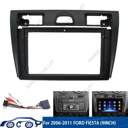 9Inches 2 Din Car Radio Panel For Ford Fiesta 2006-2011 DVD Stereo Frame Plate Adapter Mounting Dash Installation Bezel Trim Kit