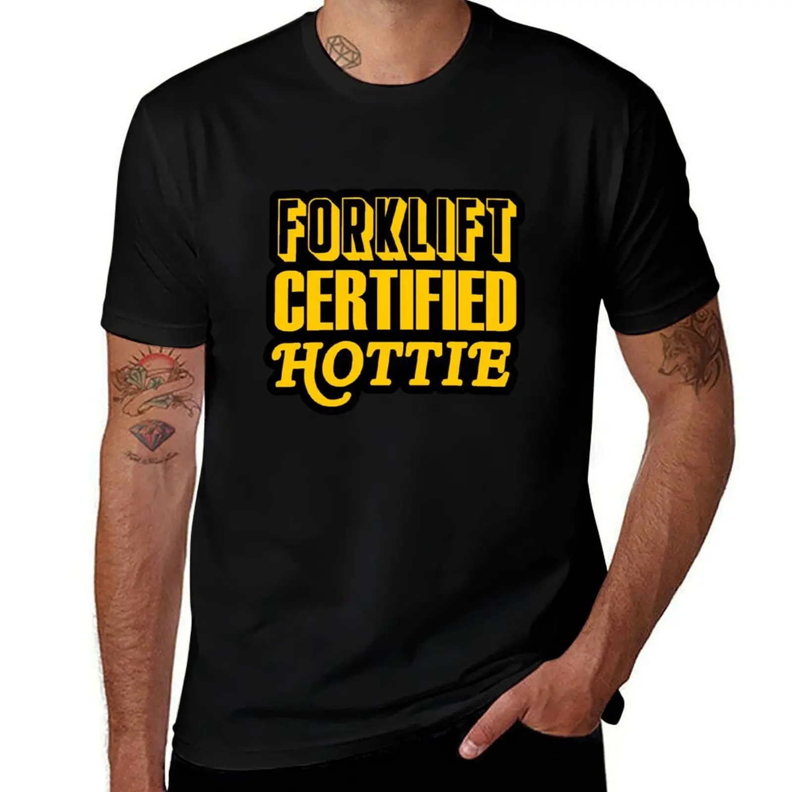 

Forklift Certified Hottie T-Shirt Work Outdoor T-Shirt for Men