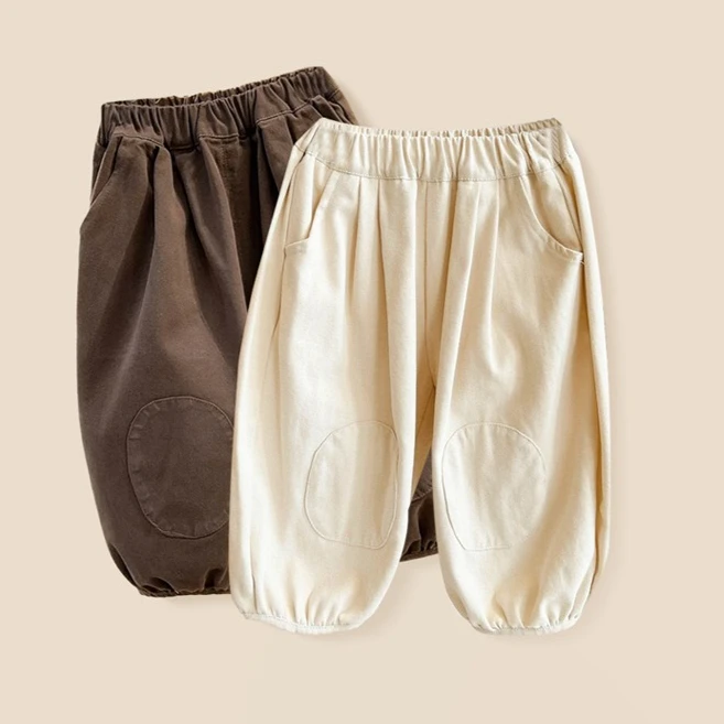 

Boys Casual Pants 2025 Fall New Korean Fashion Daily Solid Color Joggers for Toddlers/Kids Cuff Pants Spring/Autumn Trousers