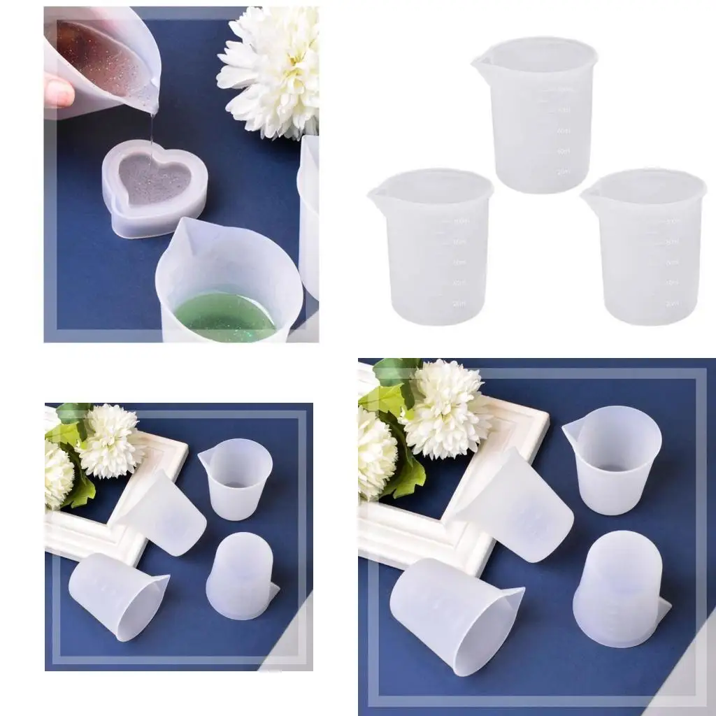 91AF Crystal Epoxy Resin Mixed Cup Reusable Mixing Cup for DIY Jewelry Making Tool