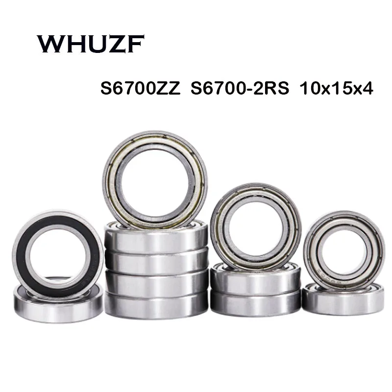 

Подшипники WHUZF S6700, 10 шт., тонкостенный подшипник, стальной подшипник ABEC-7, подшипник из нержавеющей стали S6700ZZ S6700ZZ S6700-2RS 10*15*4 мм
