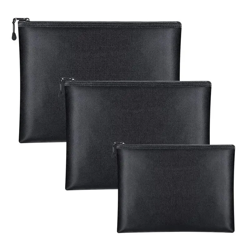 

Portable Fireproof & Waterproof Document File Folder Envelope Cash Pouch Fireproof Money Bag Lipo Safe Bag for Home Office S/M/L