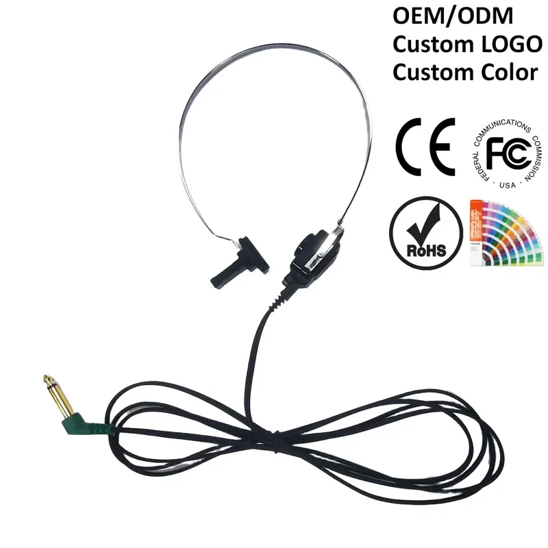 B71W Over-ear Conduction Headphones Dynamic Driver IPX-4 Waterproof 120-degree Bend 6.35mm Plug Private Mold Model