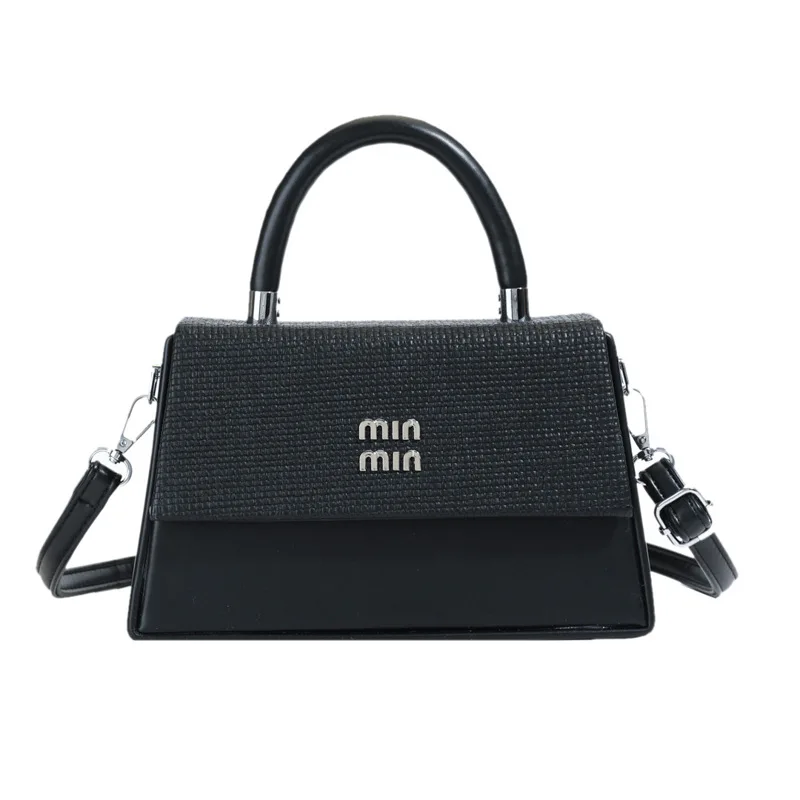 

2025 K-Style Top Handle Bag Women's Compact Crossbody Purse Korean Vegan Leather Architectural Day to Night Shoulder Bag