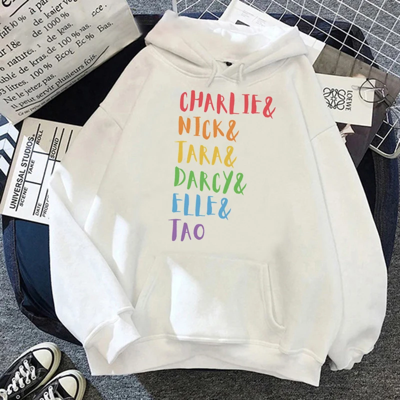 Nick and Charlie Heartstopper Hoodies Women\'s Romance Cartoon Rainbow Fleece Streetwear Fashion Sweatshirts Unisex Top Clothing