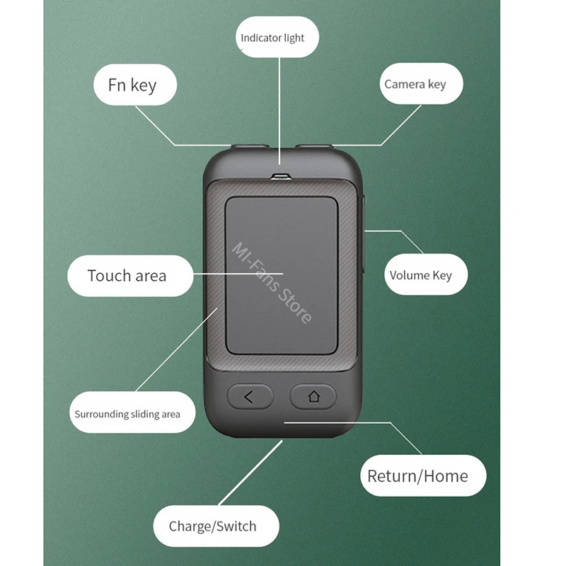 جهاز التحكم عن بعد الجديد في الهاتف المحمول من شيركتوك يعمل بالبلوتوث ومزود بلوحة اللمس متعددة الوظائف وجهاز التحكم في الصور